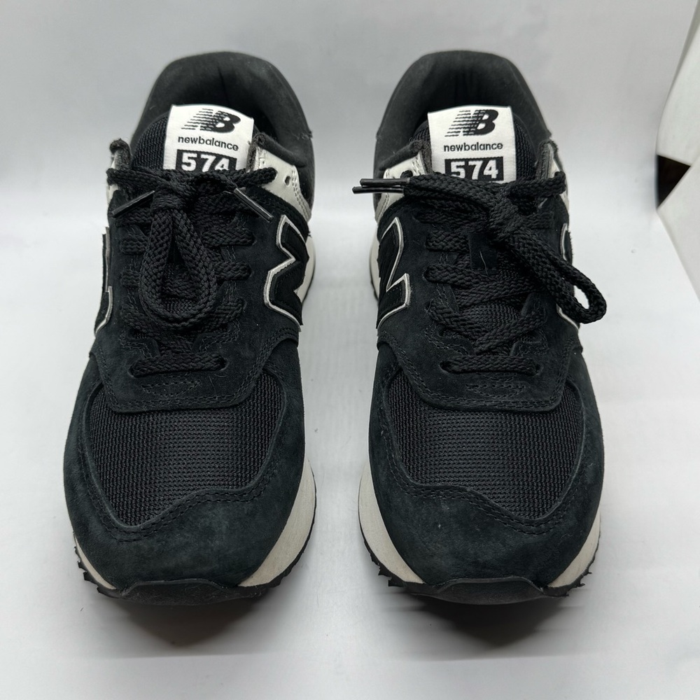 New Balance 574 Womens Black White Platform Sneakers Shoes WL574ZAB Size 8 - Picture 3 of 12